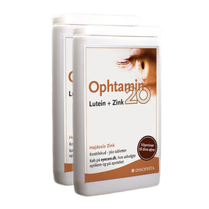 Ophtamin 20 Lutein og Zink 2x360 tabletter